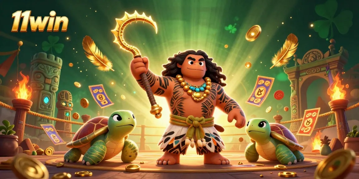 Engage in thrilling gameplay at 11win with vibrant casino elements and colorful characters.
