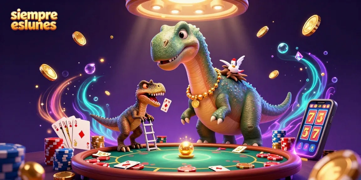 Experience excitement at siempreeslunes with a dynamic casino scene featuring favorite gaming characters and elements.