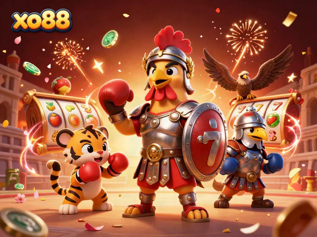 Engage in thrilling gaming experiences at xo88 with dynamic slot reels and vibrant characters