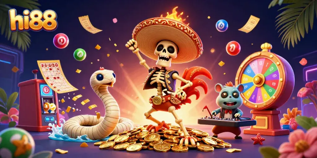 Engage with exciting hi88 gaming with vibrant characters and dynamic casino elements.