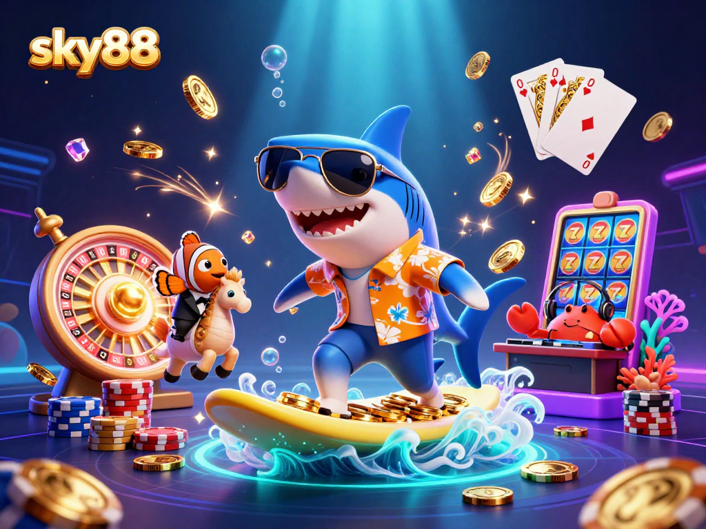Experience thrilling games at sky88 with dynamic gold coins and captivating underwater characters.