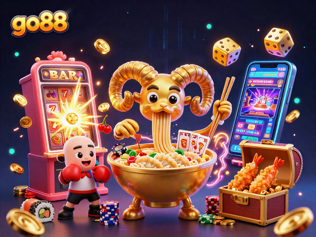 Experience go88's thrilling casino action with vibrant characters in dynamic 3D illustration.