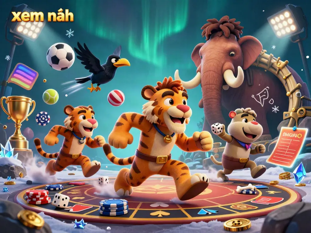 Experience the thrill of gambling at the prehistoric casino of xam thêm with vibrant characters and dynamic sports action.