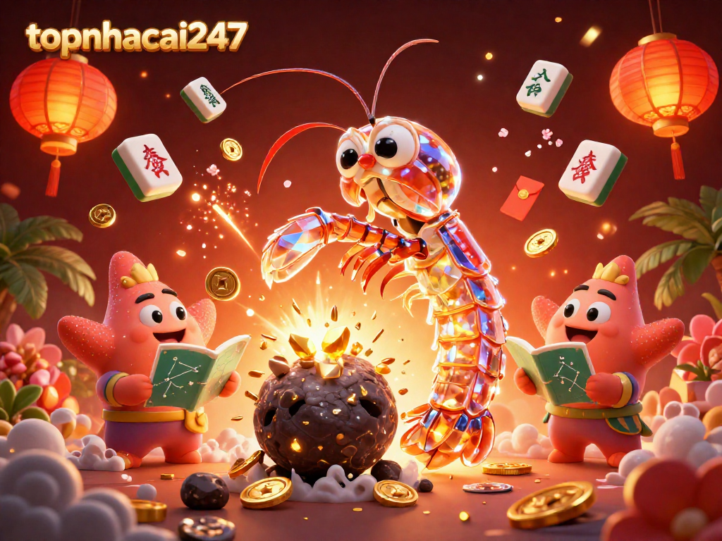 Experience thrilling gaming with topnhacai247's vibrant 3D casino scene illustrating excitement and adventure.