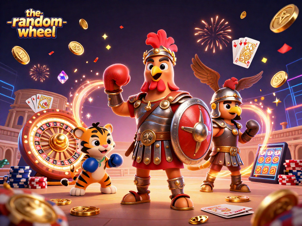 The-random-wheel showcases the thrilling spin of the roulette wheel captured in a vibrant casino scene.