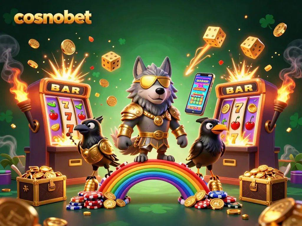 Experience exciting gameplay at cosmobet with a thrilling slot machine jackpot explosion and vibrant game elements.