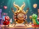 Engage with qs88 through a vibrant 3D casino scene featuring unique betting characters.