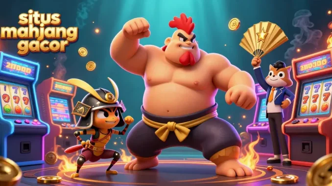 Experience the thrill of situs mahjong gacor with vibrant characters and game elements in 3D.