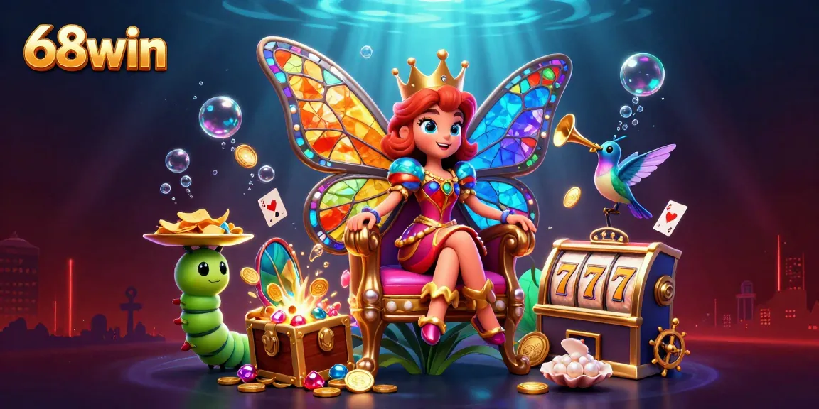 Experience thrilling wins with 68win in a vibrant and engaging casino-themed underwater adventure.