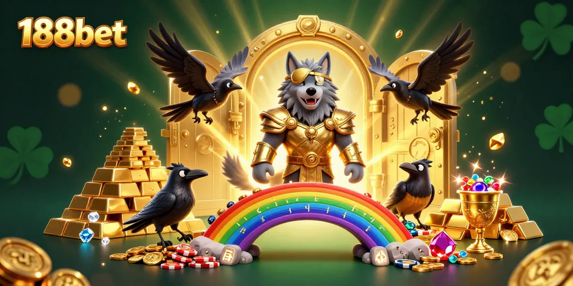 Experience thrilling action with 188bet in this vibrant casino themed illustration.