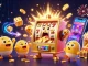 HUBET's golden slot machine celebrating a jackpot, surrounded by cheering machines and casino elements.