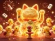 M88 offers exciting gaming experiences with a vibrant lucky cat surrounded by casino symbols, fortune and fun await!