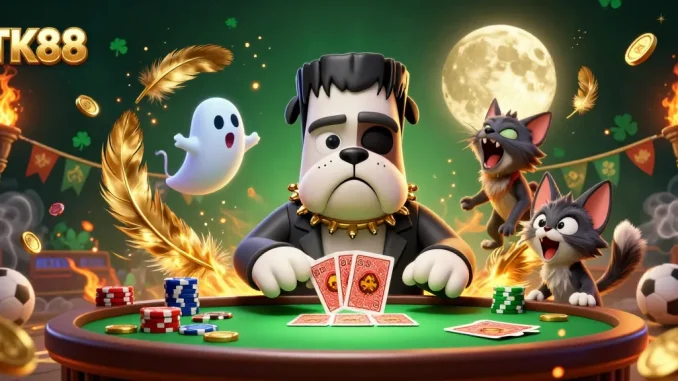 Bet on exciting games like TK88 within a vibrant, action-filled casino scene.