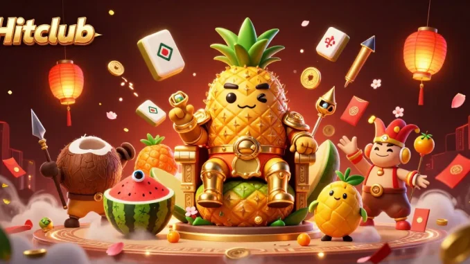 Engage with Hitclub’s colorful online casino adventure featuring golden characters and festive elements.