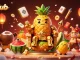 Engage with Hitclub’s colorful online casino adventure featuring golden characters and festive elements.